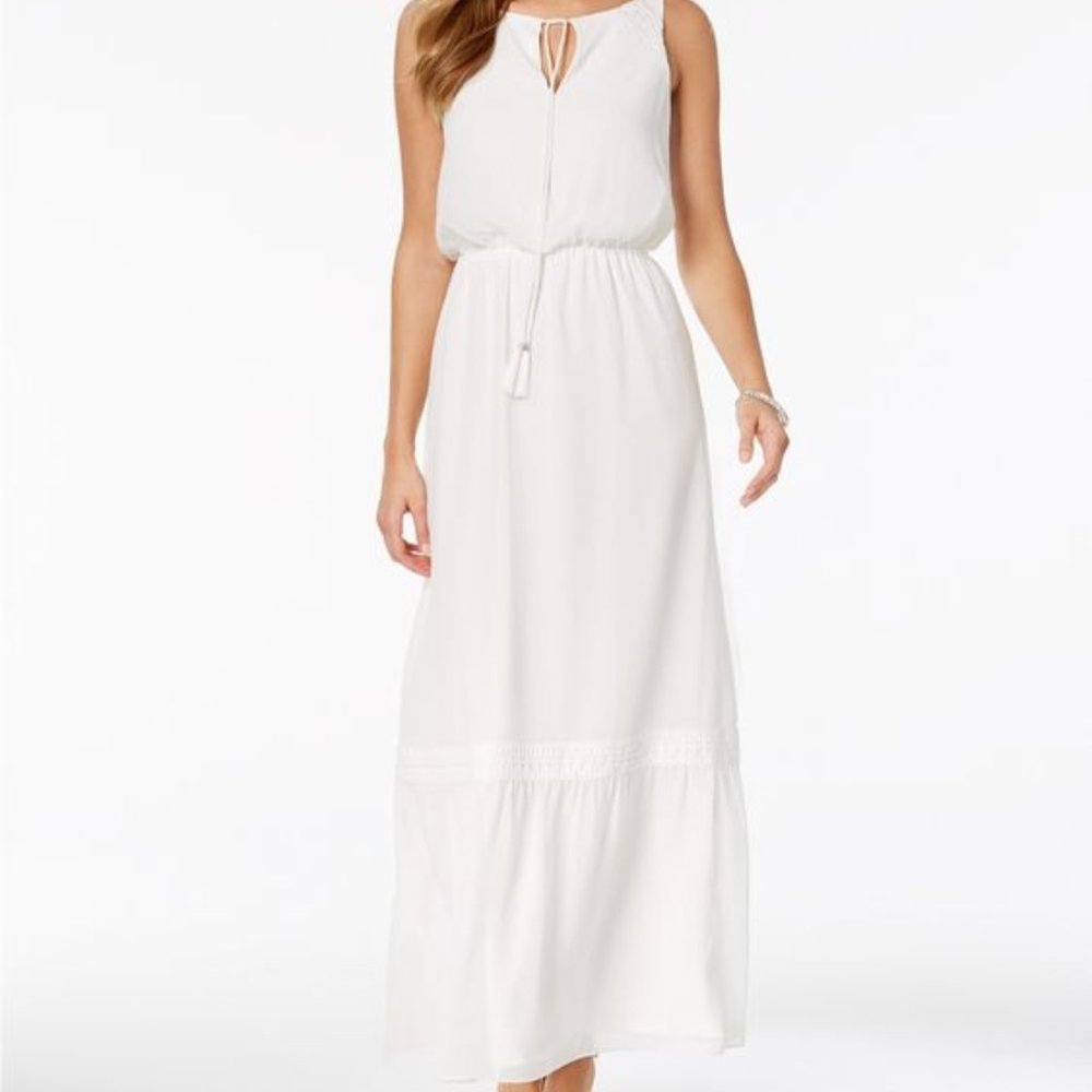 Adrianna Papell White Maxi Dress